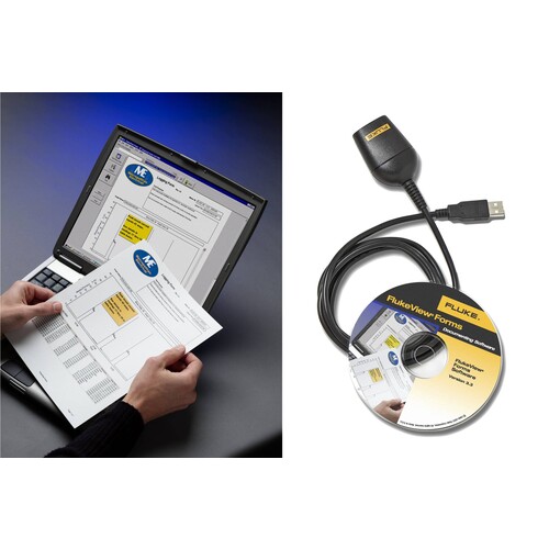 1576734 Fluke FVF-SC2 Fluke View Forms Software + RS-232 IR USB Kabel Produktbild Additional View 1 L