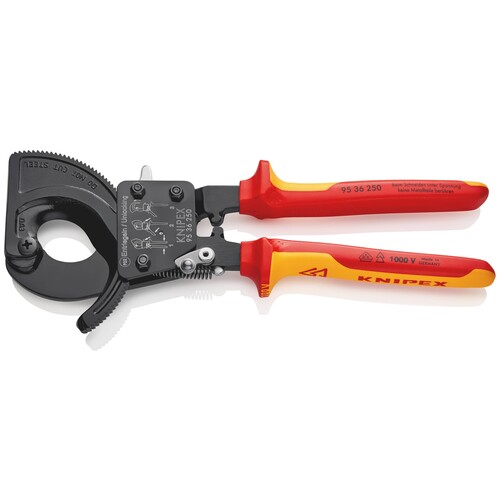 95 36 250 Knipex Kabelschneider Ratschenprinz. 32-240mm² VDE Produktbild Additional View 3 L