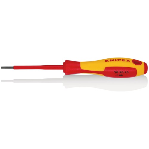 98 20 25 Knipex Schraubendreher Schlitz 2,5 VDE Produktbild Additional View 1 L