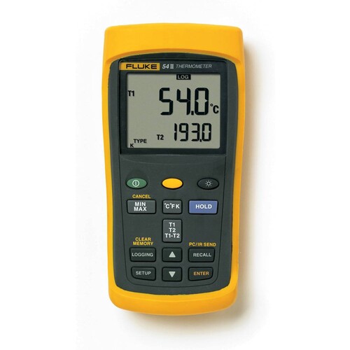 FLUKE-54-II B Thermometer 1-Kanal mit IR Schnittstelle und Daten logging Produktbild Additional View 1 L