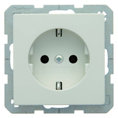 47436089 BERKER Q.1 Schuko-Steckdose polarweiß, samt Produktbild Additional View 1 L