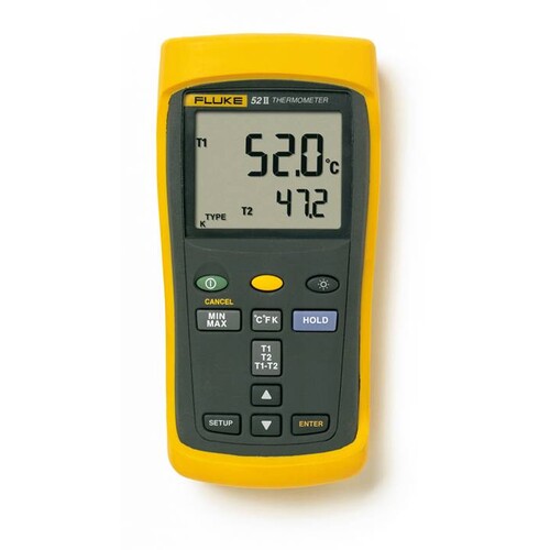 1281139 FLUKE THERMOMETER FLUKE 52 II T1,T2 Differenzbetrieb Produktbild Additional View 1 L