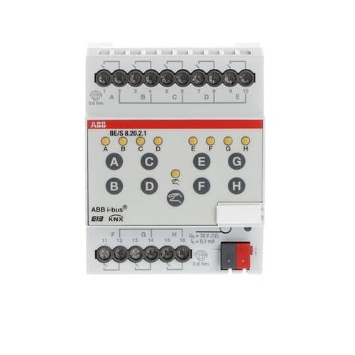 BE/S 8.20.2.1 ABB KNX Binäreingang 8-Fach Kontaktabfrage REG Produktbild Additional View 1 L