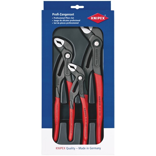 002009V02 Knipex Cobra-Paket 3-tlg. Wasserpumpenzangen 180, 250, 300mm Produktbild Additional View 2 L