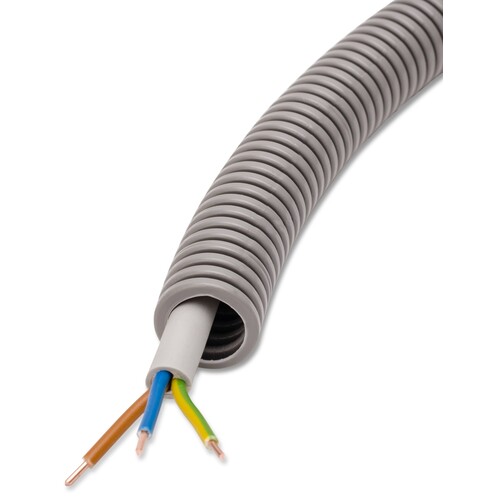 65039 Dietzel FXPR 20 GR + YM 3x1,5 Panzerflexschlauch m. Kabel eingezogen Produktbild Additional View 1 L