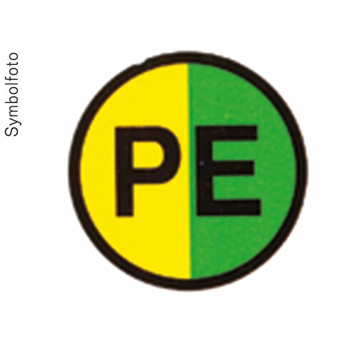 BSAPE ERA Beschriftungsaufkleber PE rund Dm=20mm, gelb/grün Produktbild Additional View 1 L