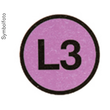 BSAL3 ERA Beschriftungs-Aufkleber L3 rund Dm=20mm, violett Produktbild Additional View 1 S