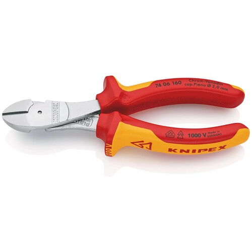 74 06 160 Knipex Kraft-Seitenschneider 160MM VDE 1000V Produktbild Additional View 2 L