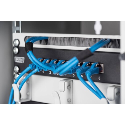 DN-91608S Digitus CAT.6  Patchpanel, 8xRJ45 STP 10 1HE, RAL9005, STP Produktbild Additional View 4 L