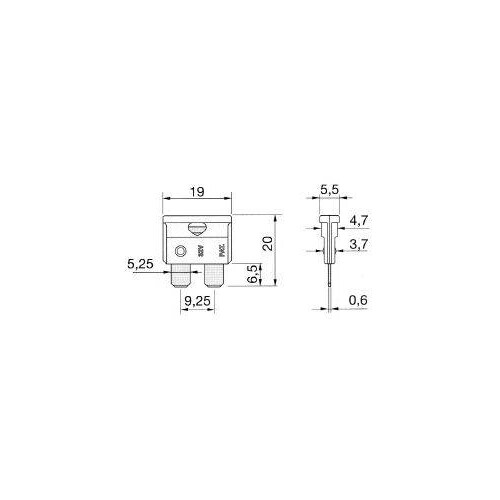 62124 Scharnberger + Hasenbein 32V Kfz-Sicherung 5A beige ESKA 340.024 Produktbild Additional View 1 L