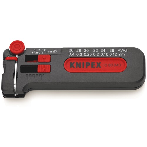 1280040SB Knipex Mini-Abisolierer CU-Leiter Ø 0,12 bis 0,4 mm Produktbild Additional View 3 L