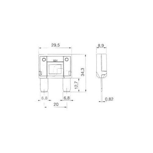 61665 Scharnberger+H. KFZ Flachsicherung 8,9x29,5mm 32V 80A Produktbild Additional View 1 L