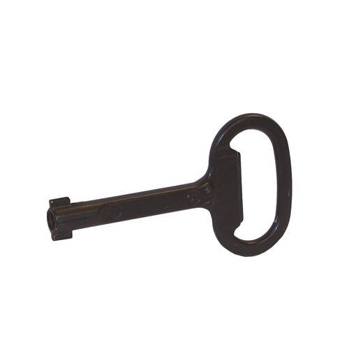 SCHLVRVDB5.D01 ERA Doppelbart Schlüssel Alu schwarz pulverbesch für Vorreiberve Produktbild Front View L