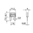 61606 Scharnberger+H. KFZ Flachsicherung Mini 15A blau Produktbild Additional View 1 S