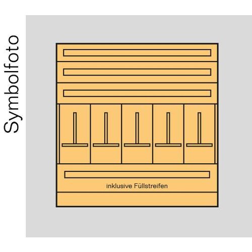 EE5K ERA Zählerverteilereinsatz Kärnten, bxhxt=1136x1150x155mm, Metall RAL7035 L Produktbild Additional View 1 L
