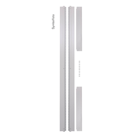 RQMSD7 ERA Montageset zum Einbau von Einsätzen in Anreihverteiler Stahl RAL7 Produktbild front M