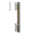 NLS16-63T28V ERA NL SL Schiene vertikal inklusive Träger Yf10mm²/Ym16mm², 63A,  Produktbild