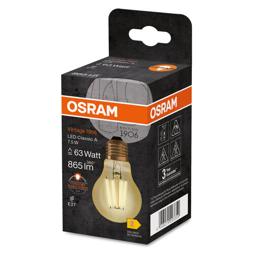 4058075293359 Osram 1906LEDCLA68 8W/825 230VFILGDE27FS1OSRAM Produktbild Additional View 6 L