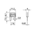 61600 Scharnberger+H. KFZ Flachsicherung 32V 2A 341.120 Produktbild Additional View 1 S