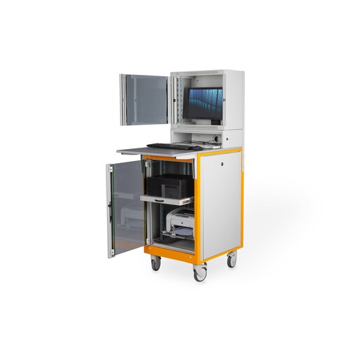 DN-39004 Digitus Mobile Arbeitsstation mit integriertem Netzwerkschrank Produktbild Additional View 4 L