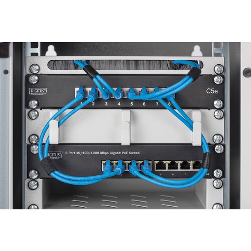 DN-95317 Digitus 10 Zoll 8 Port Gigabit Ethernet PoE switch Produktbild Additional View 3 L