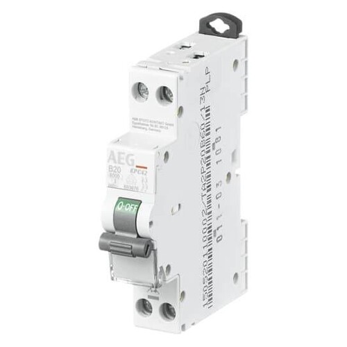 4TQA694285R0000 AEG LS 6/2/C Leitungsschutzschalter 2-polig 1TE 6A C Produktbild Additional View 1 L