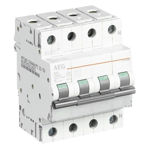 4TQA668331R0000 AEG LS 25/3N/C Leitungsschutzschalter 3+N 25A C Produktbild Additional View 1 L