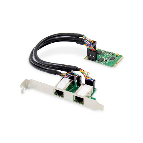 DN-10134 Digitus 2 port Gigabit Ethernet mini PCI Express Card single lane, low Produktbild Additional View 4 L