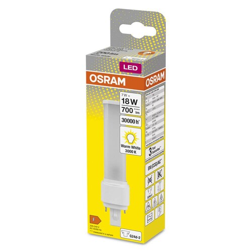 4058075558328 Osram DULUX D18LED 7W/830 230V EMG 24D-2 FS1 Produktbild Additional View 7 L