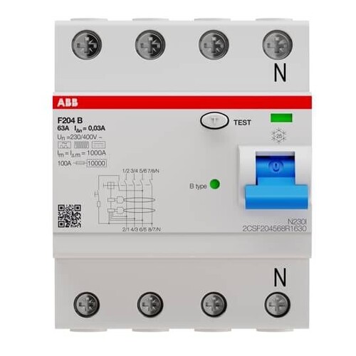 2CSF204568R1630 Stotz F204B-63/0,03 FI-Schutzschalter Typ B,63A 4-pol. 30mA Produktbild Additional View 2 L