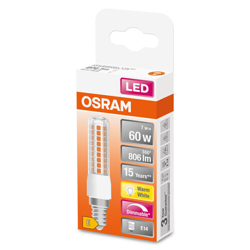 4058075607316 Osram LEDTSLIM60D CL 7W/827 230V E14 FS1 Produktbild Additional View 4 L