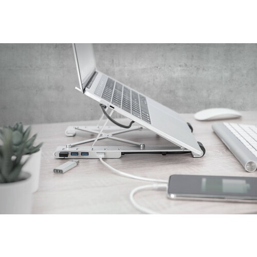 DA-90424 Digitus DA 90424 Notebook Riser with 5 Port USB 3.0 Hub inkl. USB C Pas Produktbild Additional View 7 L