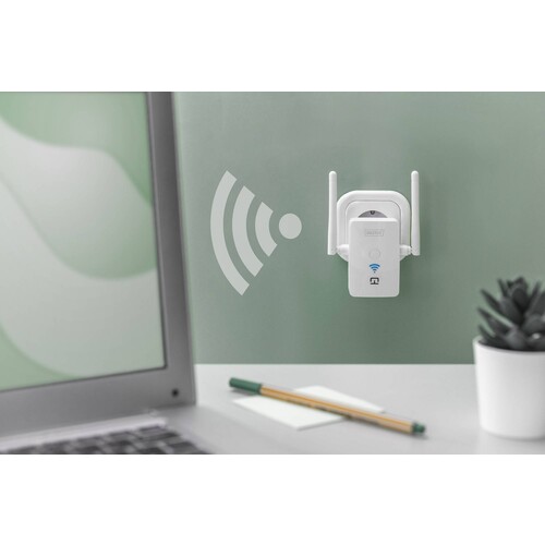 DN-7072 Digitus DN 7072 300Mbps wireless repeater 300Mbps, inkl. USB Ladebuchse Produktbild Additional View 7 L