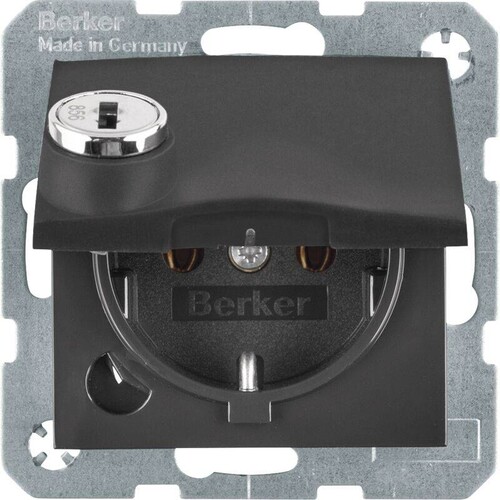 47631606 Berker BERKER S.1/B.x SSD mit Klappdeckel und Schloss anthrazit matt Produktbild Additional View 1 L
