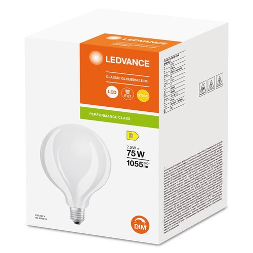 4099854060717 Ledvance LEDG9575DIM 7.5W 827 FILFR E27 P Produktbild Additional View 2 L