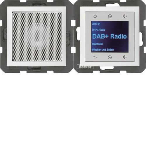 30809909 Berker BERKER S.1/B.x Radio Touch DAB+/Bluet. Set mit LS polarweiß  Produktbild Additional View 1 L