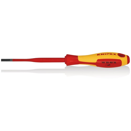 98 20 40 SL Knipex 202 mm Schraubendreher - Slim - für Schlitzsch Produktbild Additional View 1 L