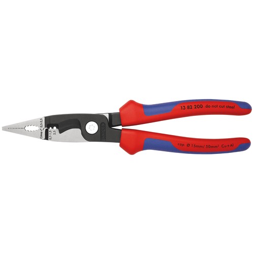 13 82 200 SB Knipex 13 82 200 SB Elektro-Installationszange mit Mehrkomp Produktbild