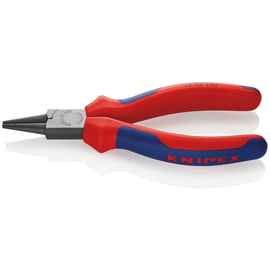 22 02 140 Knipex 22 02 140 Rundzange mit Mehrkomponenten-Hüllen schwarz atrament Produktbild