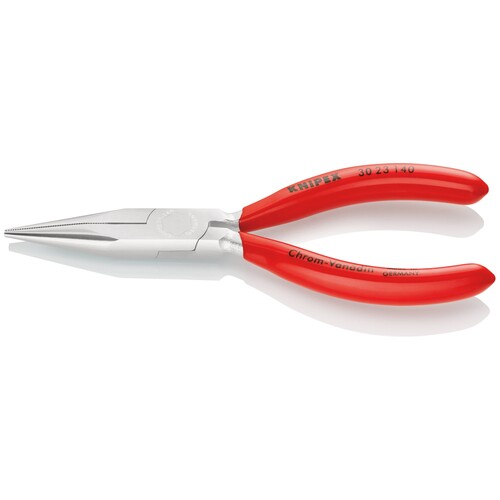 30 23 140 Knipex 30 23 140 Langbeckzange mit Kunststoff überzogen verchromt 140  Produktbild Front View L