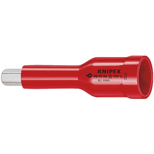 98 49 06 Knipex 98 49 06 Steckschlüsseleinsatz für Innensechskan Produktbild Front View L