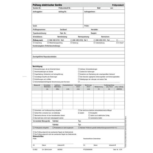 3313435 Beha 1279D Prüfprotokoll 0701/0702 Produktbild Additional View 1 L