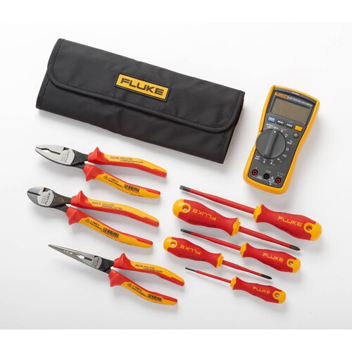 5195045 Fluke Elektriker-Multimeter Fluke 117 + Starter-Kit mit Handwerkzeu Produktbild Front View L