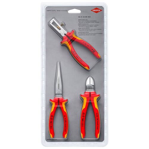 00 31 30 BK V03 Knipex 00 31 30 BK V03 Elektro-Set Produktbild Front View L