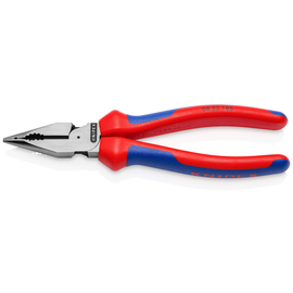 08 22 185 SB Knipex 08 22 185 SB Spitz- Kombizange mit Mehrkomponenten-Hüllen s Produktbild front M