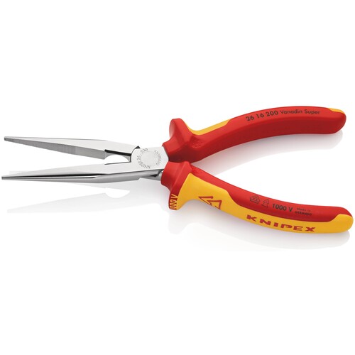 2616200 KNIPEX FLACHRUNDZANGE M.SCHNEIDE LANG 200MM VDE 1000V Produktbild Additional View 4 L