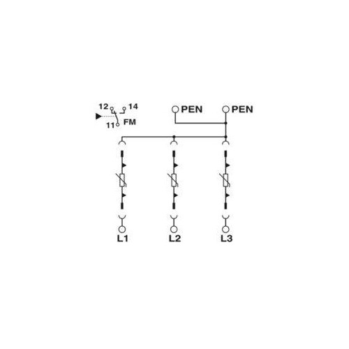 2800188 PHOENIX VAL-MS-T1/T2 335/12.5/3+ 0-FM UNIV BLITZSTROMABL.F. 3-PHAS.NETZE Produktbild Additional View 3 L