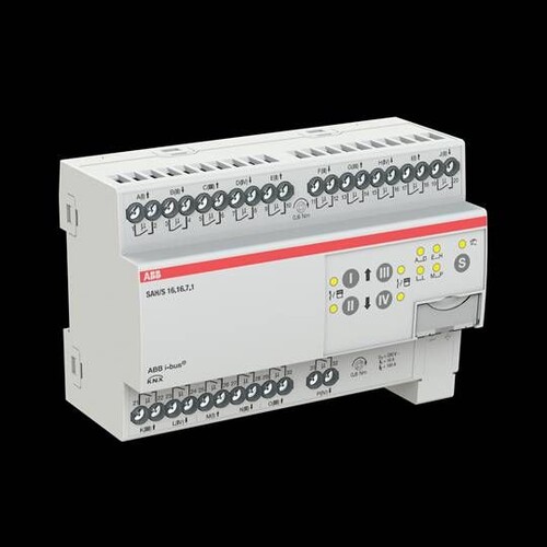 SAH/S16.16.7.1 ABB Schalt-/Jalousieaktor KNX 16-fach 16A Produktbild Additional View 2 L