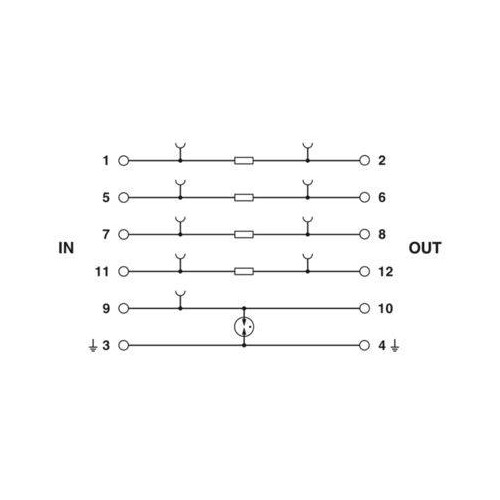 2839224 Phoenix Überspannungsschutz Basiselement PT 2X2+F-BE Produktbild Additional View 3 L