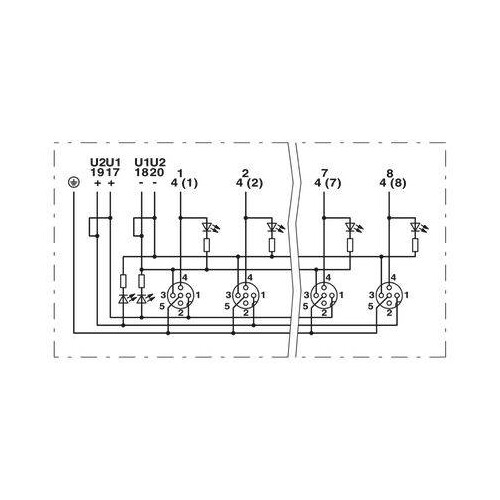 1516823 PHOENIX Sensor-/Aktor-Box SAC-8/8-L-C SCO Produktbild Additional View 3 L